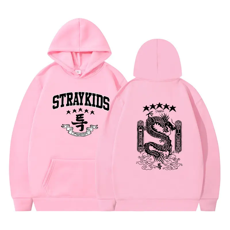 White Hoodie Set Stray Kids AKA Dragon Design - Image 13