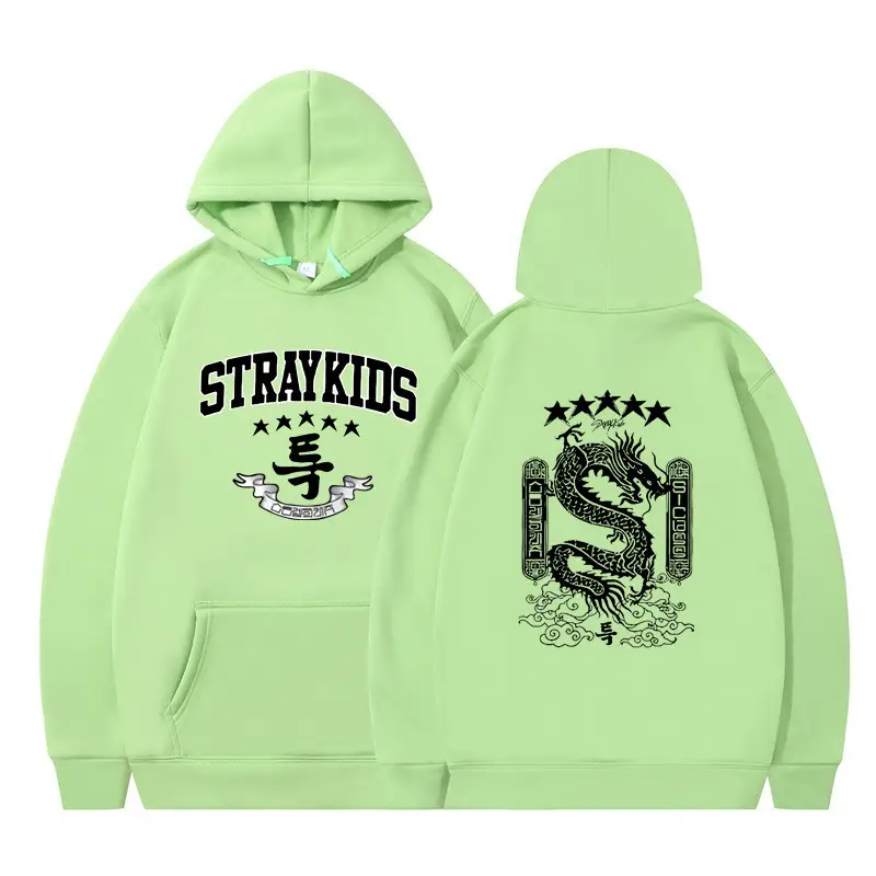 White Hoodie Set Stray Kids AKA Dragon Design - Image 15