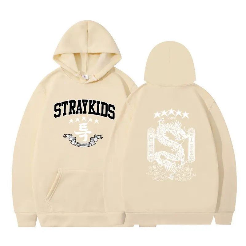 White Hoodie Set Stray Kids AKA Dragon Design - Image 17