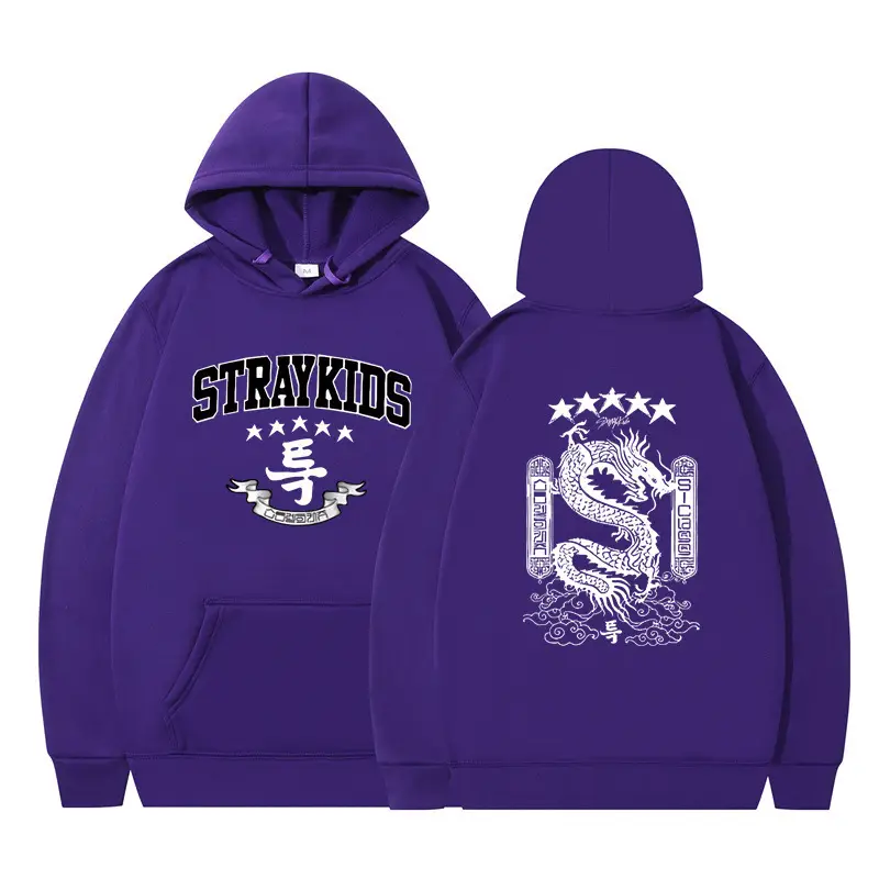 White Hoodie Set Stray Kids AKA Dragon Design - Image 21