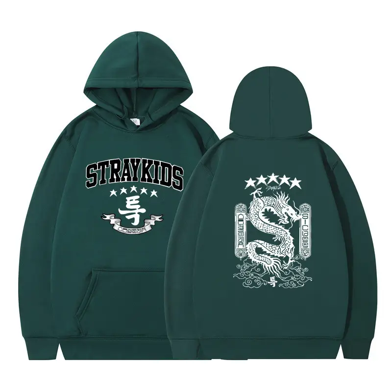 White Hoodie Set Stray Kids AKA Dragon Design - Image 23