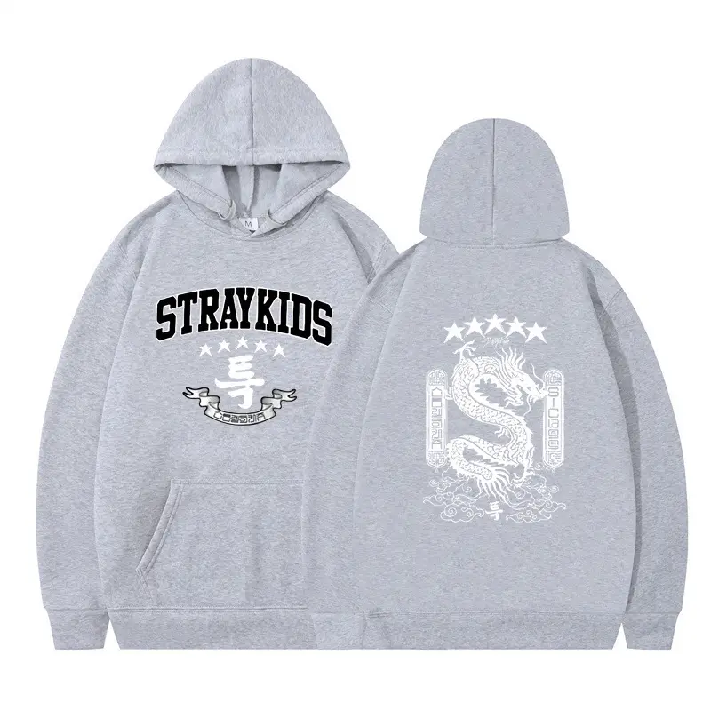 White Hoodie Set Stray Kids AKA Dragon Design - Image 26