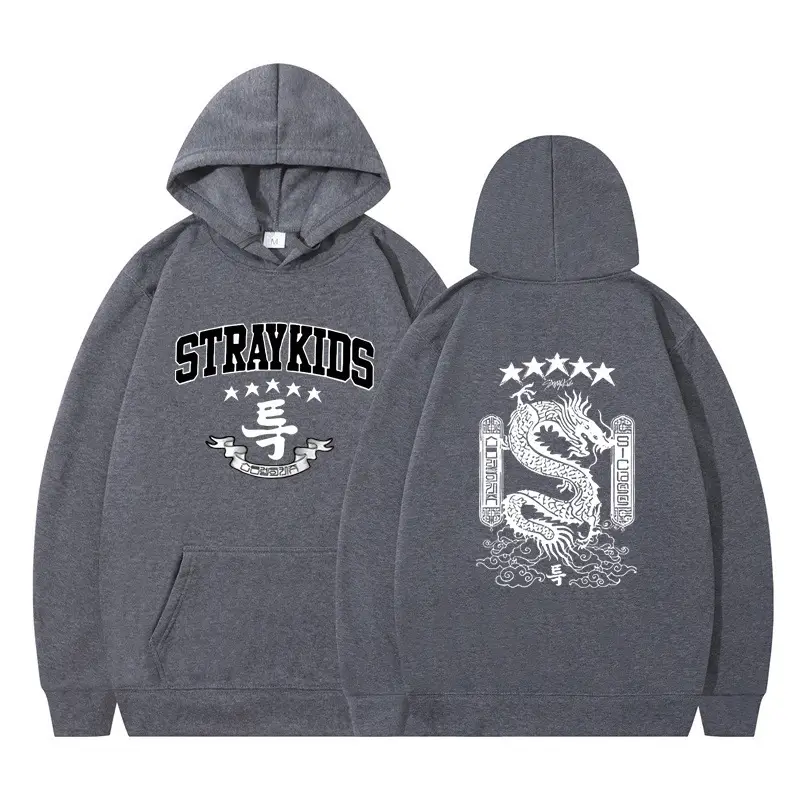 White Hoodie Set Stray Kids AKA Dragon Design - Image 27