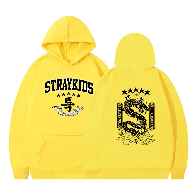 White Hoodie Set Stray Kids AKA Dragon Design - Image 3