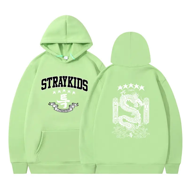 White Hoodie Set Stray Kids AKA Dragon Design - Image 30