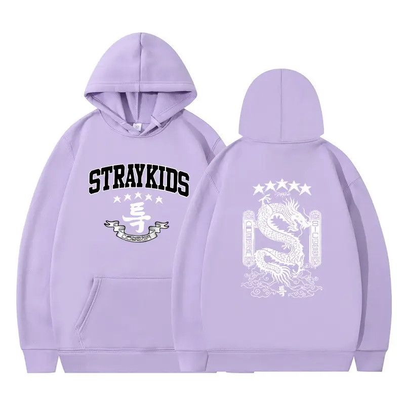 White Hoodie Set Stray Kids AKA Dragon Design - Image 31