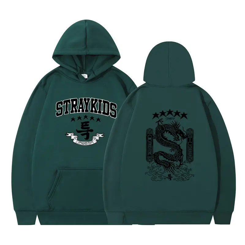 White Hoodie Set Stray Kids AKA Dragon Design - Image 8