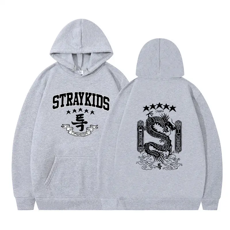 White Hoodie Set Stray Kids AKA Dragon Design - Image 9