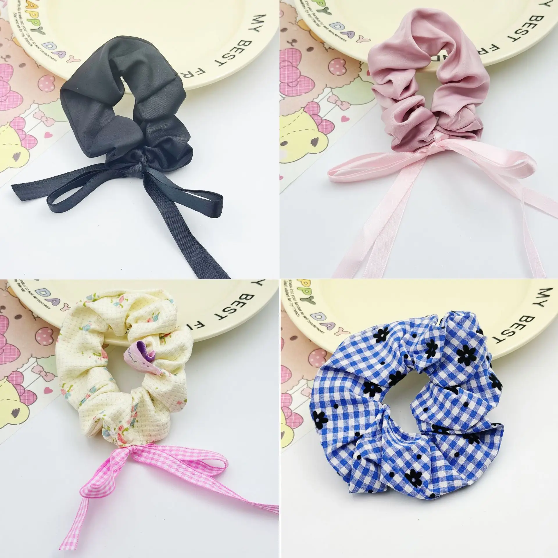 Korean Sweet Lace Hair Tie for Women Heart Bow High-End - Image 10