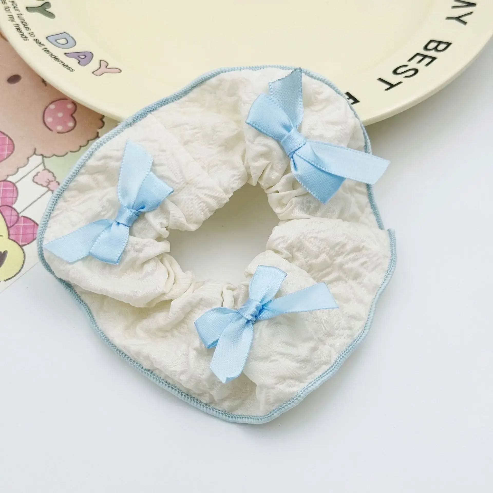 Korean Sweet Lace Hair Tie for Women Heart Bow High-End - Image 6
