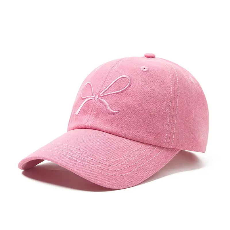 Women Pink Bow Cap Spring Summer - Image 10