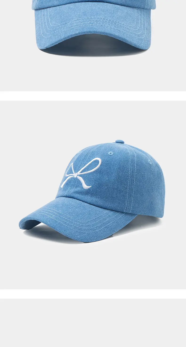 Women Pink Bow Cap Spring Summer — feature 6