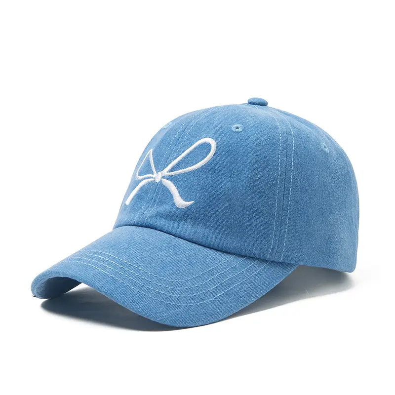 Women Pink Bow Cap Spring Summer - Image 2