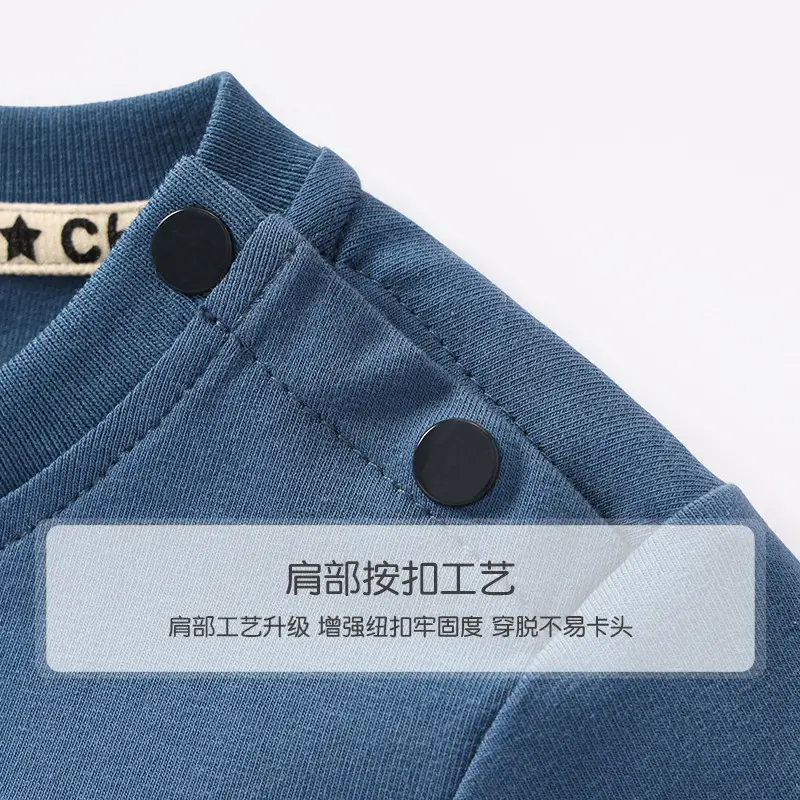 Boys Cotton Round Neck T-Shirt Blue 2025 - Image 29