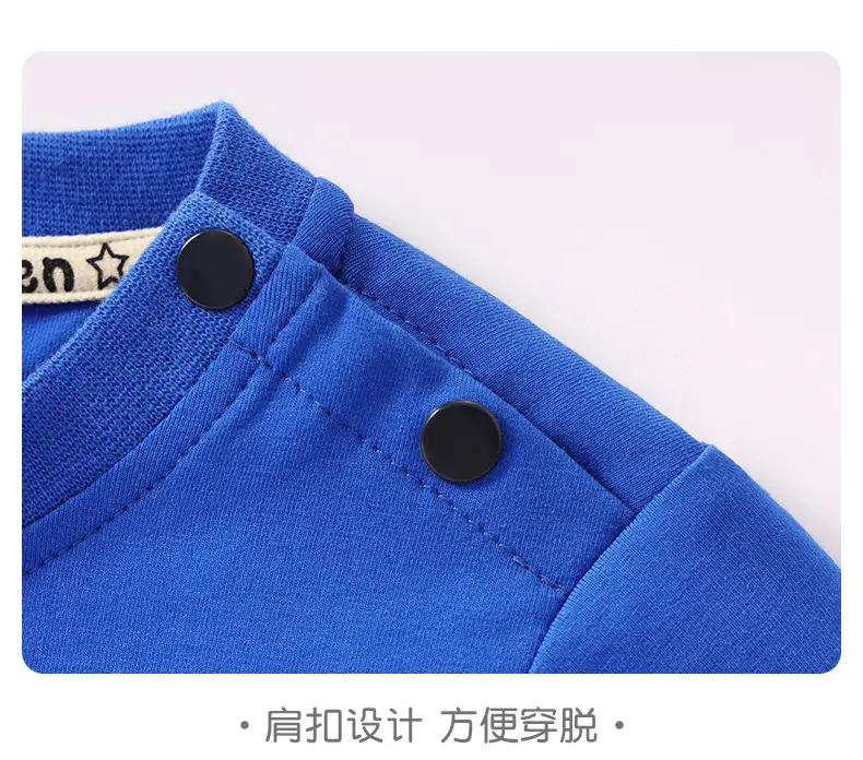 Boys Cotton Round Neck T-Shirt Blue 2025 — feature 9