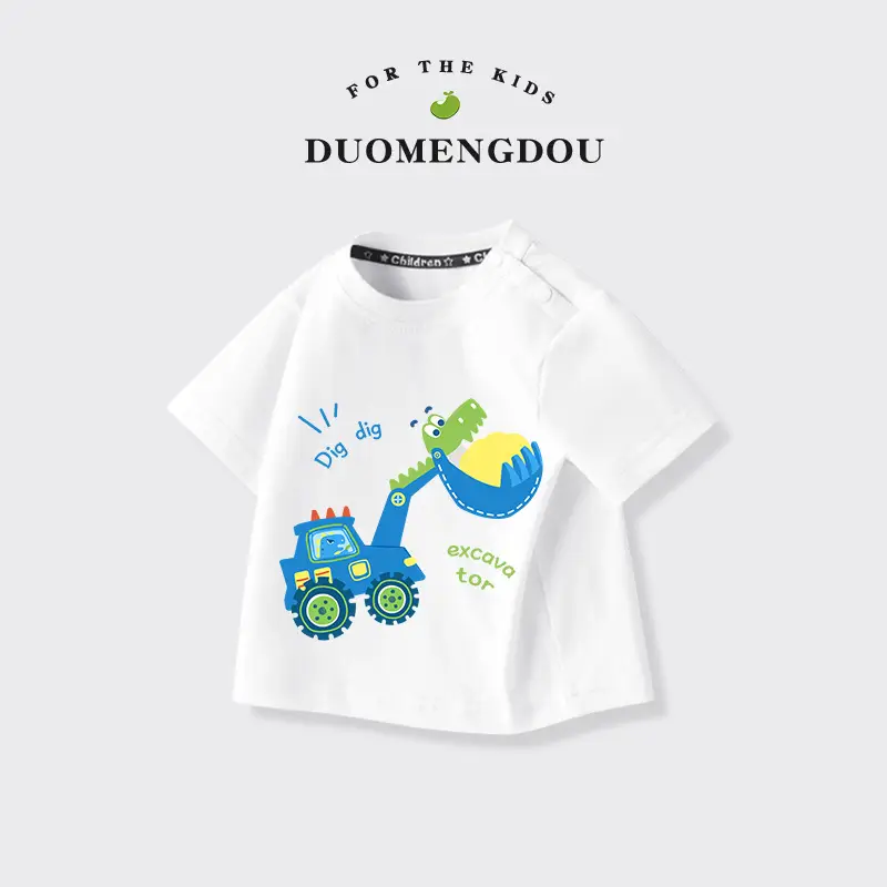 Boys Cotton Round Neck T-Shirt Blue 2025 - Image 17