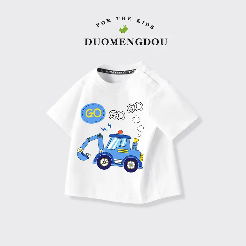 Boys Cotton Round Neck T-Shirt Blue 2025 - Image 19