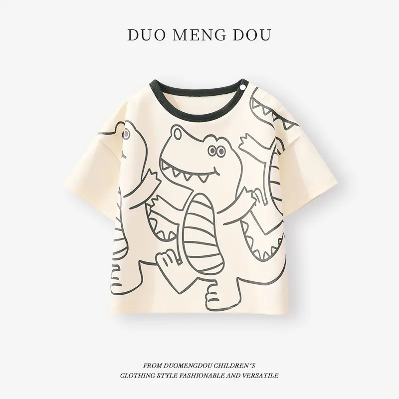 Boys Cotton Round Neck T-Shirt Blue 2025 - Image 3