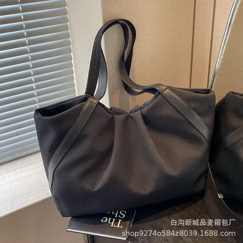 Large Canvas Tote Bag for Women 2026 Black - Image 6
