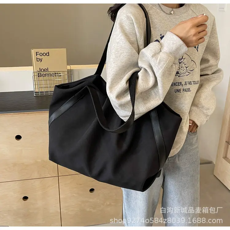 Large Canvas Tote Bag for Women 2026 Black — feature 14