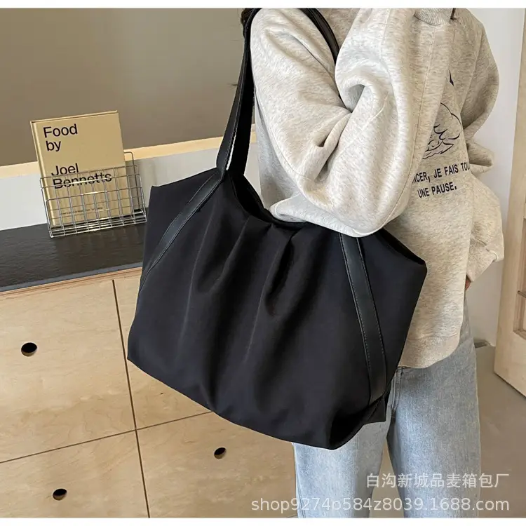 Large Canvas Tote Bag for Women 2026 Black — feature 15