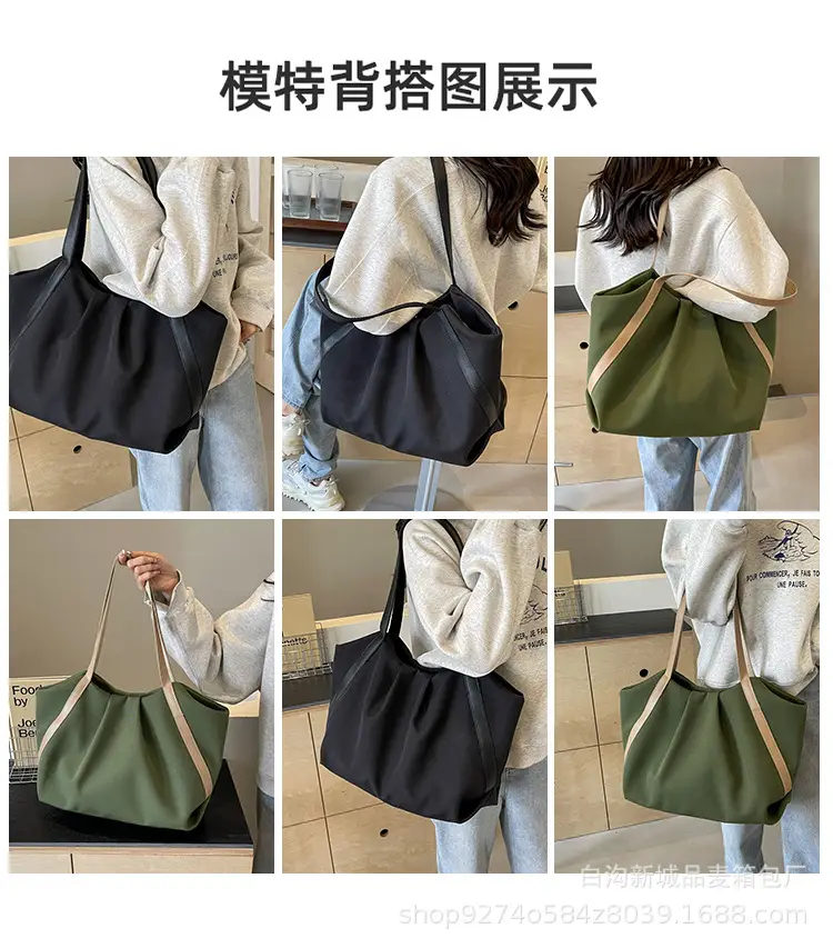 Large Canvas Tote Bag for Women 2026 Black — feature 8