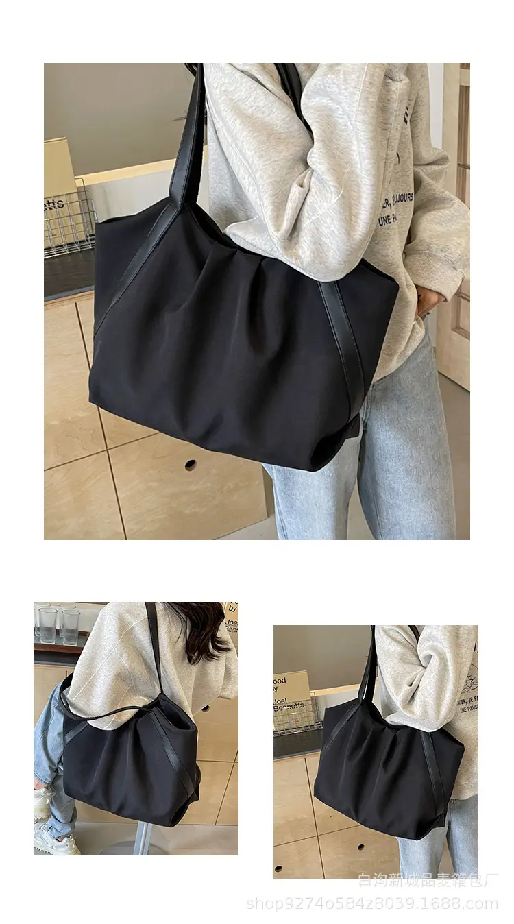 Large Canvas Tote Bag for Women 2026 Black — feature 9