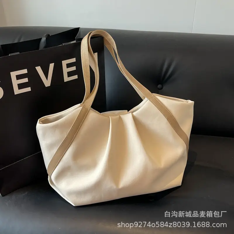 Large Canvas Tote Bag for Women 2026 Black - Image 2