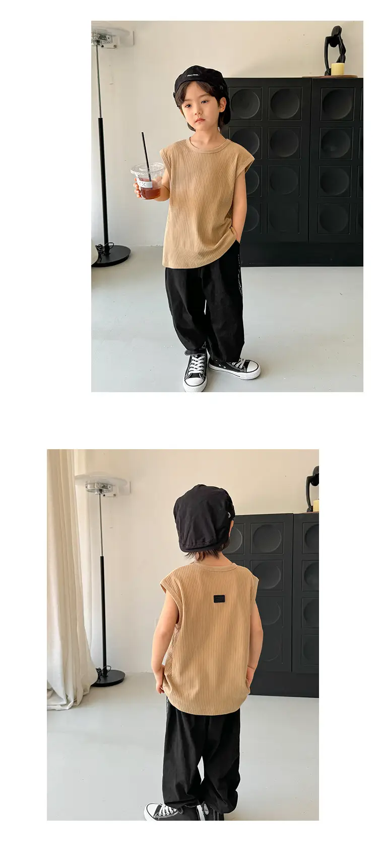Korean Style Sleeveless T-Shirt Vest for Boys 2026 — feature 12