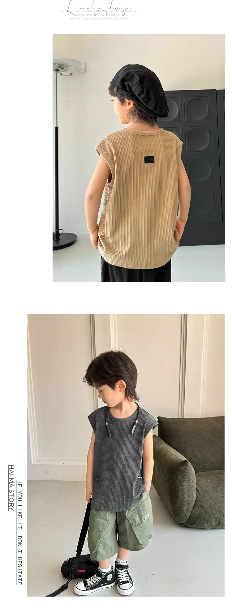 Korean Style Sleeveless T-Shirt Vest for Boys 2026 — feature 7