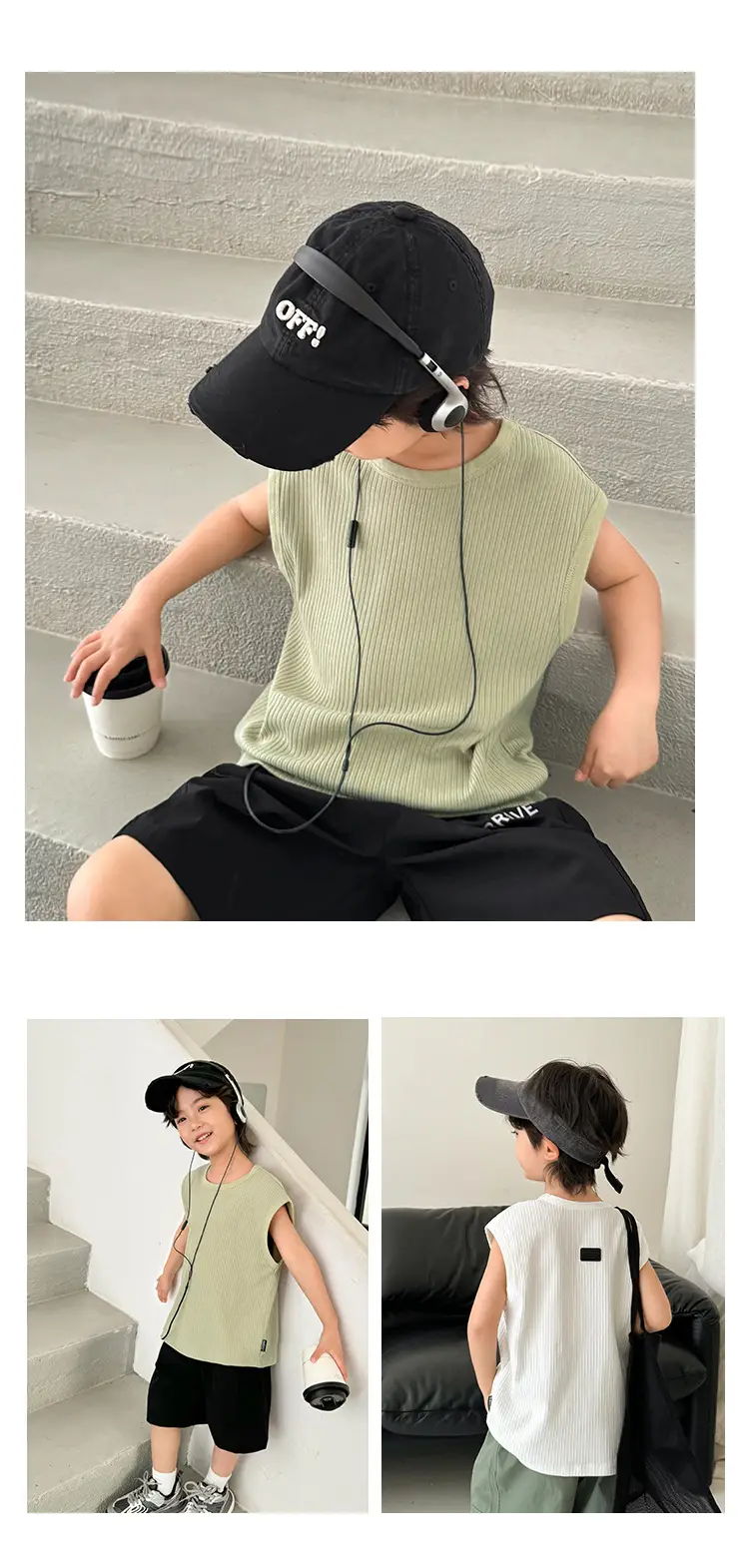 Korean Style Sleeveless T-Shirt Vest for Boys 2026 — feature 8