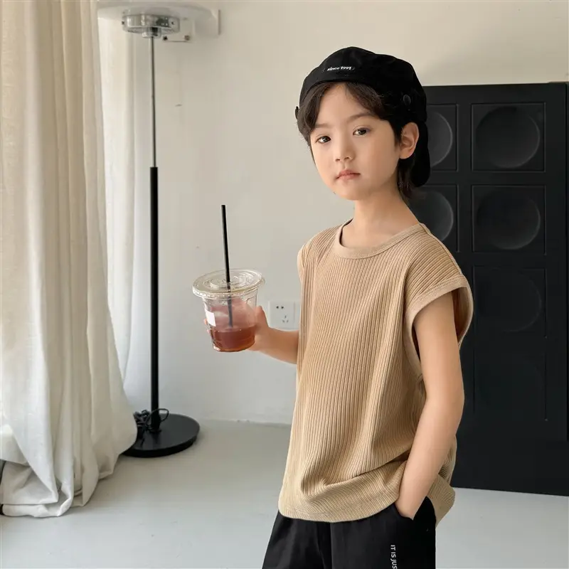Korean Style Sleeveless T-Shirt Vest for Boys 2026 - Image 4