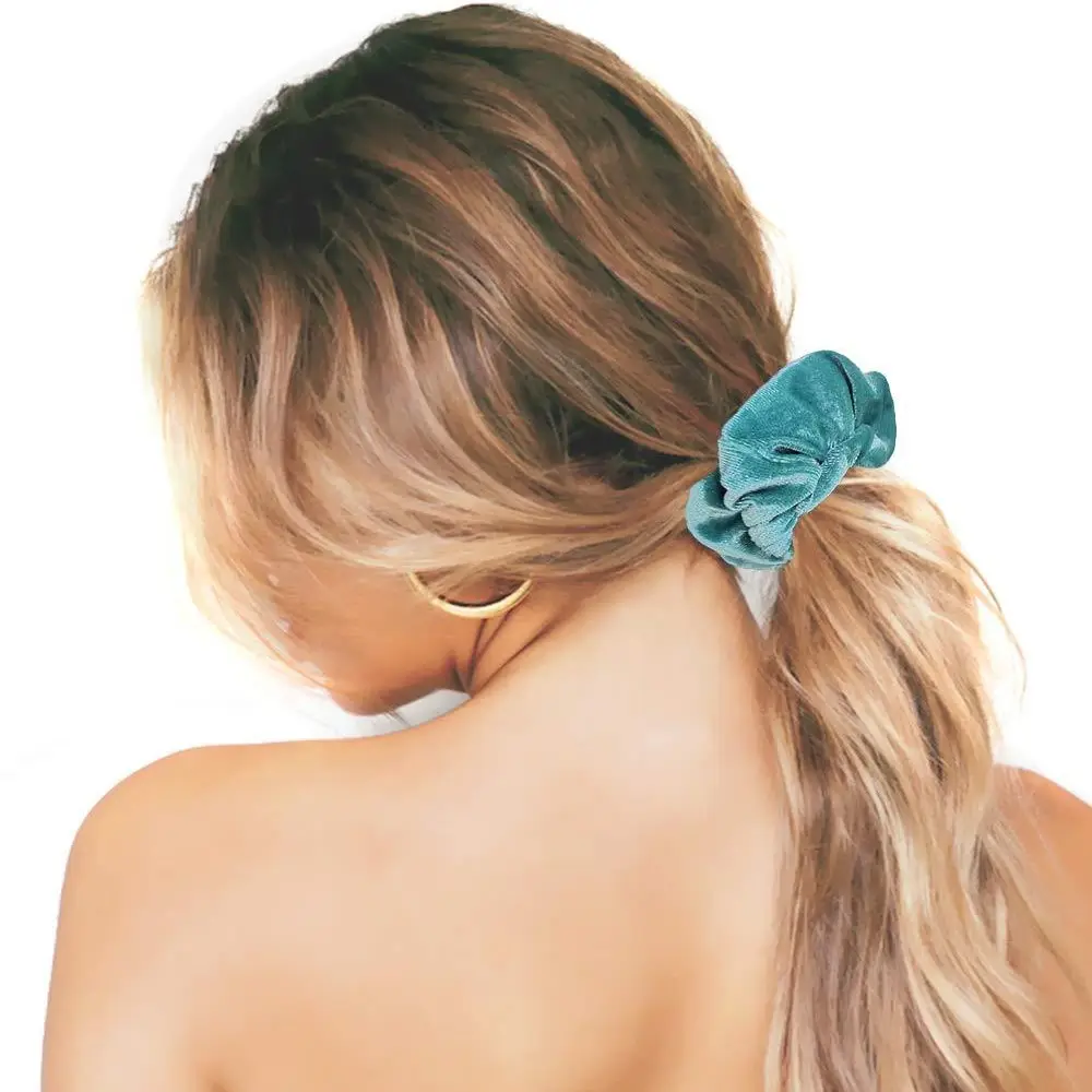 Blue Velvet High Elastic Hair Rings for Women - Image 20