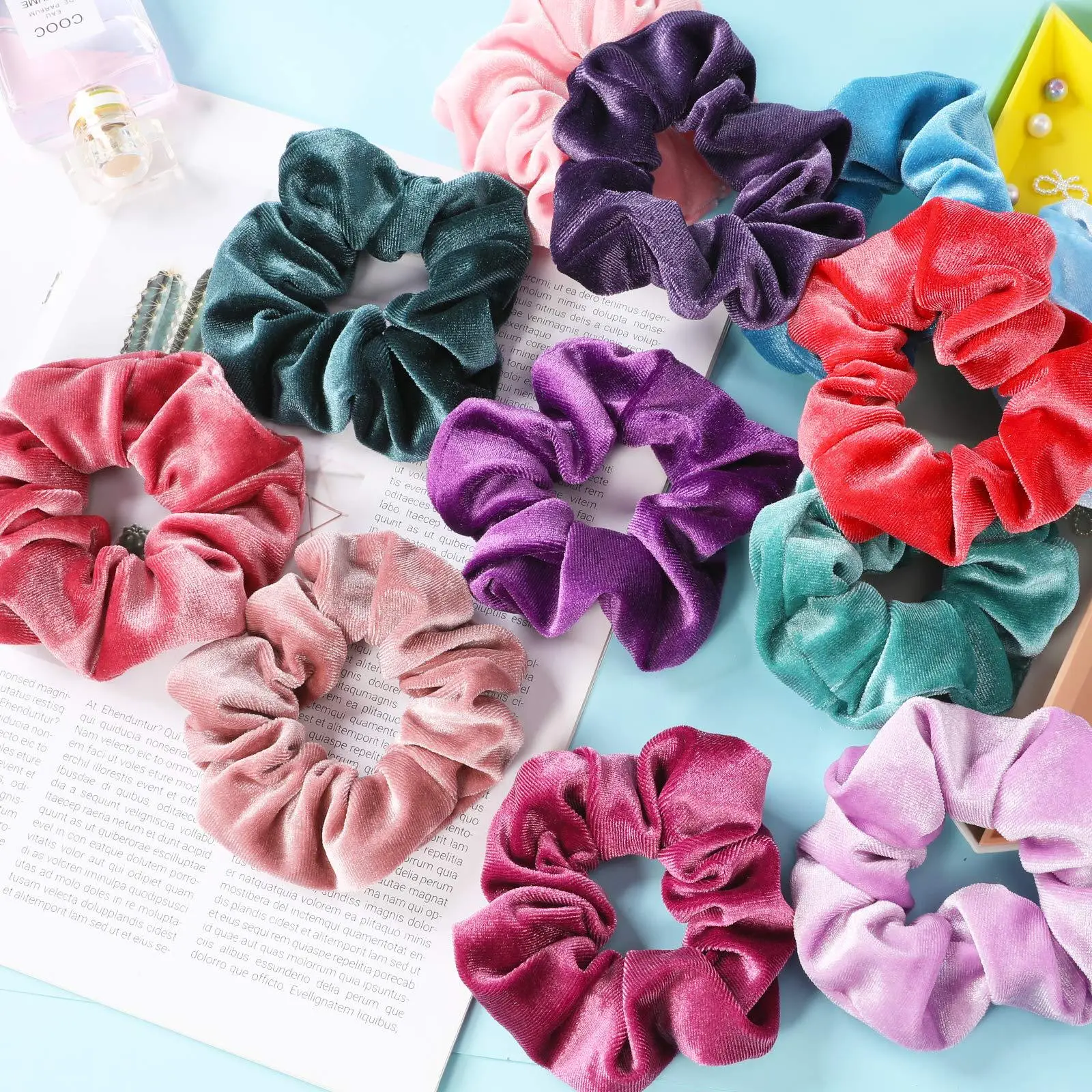 Blue Velvet High Elastic Hair Rings for Women — feature 4