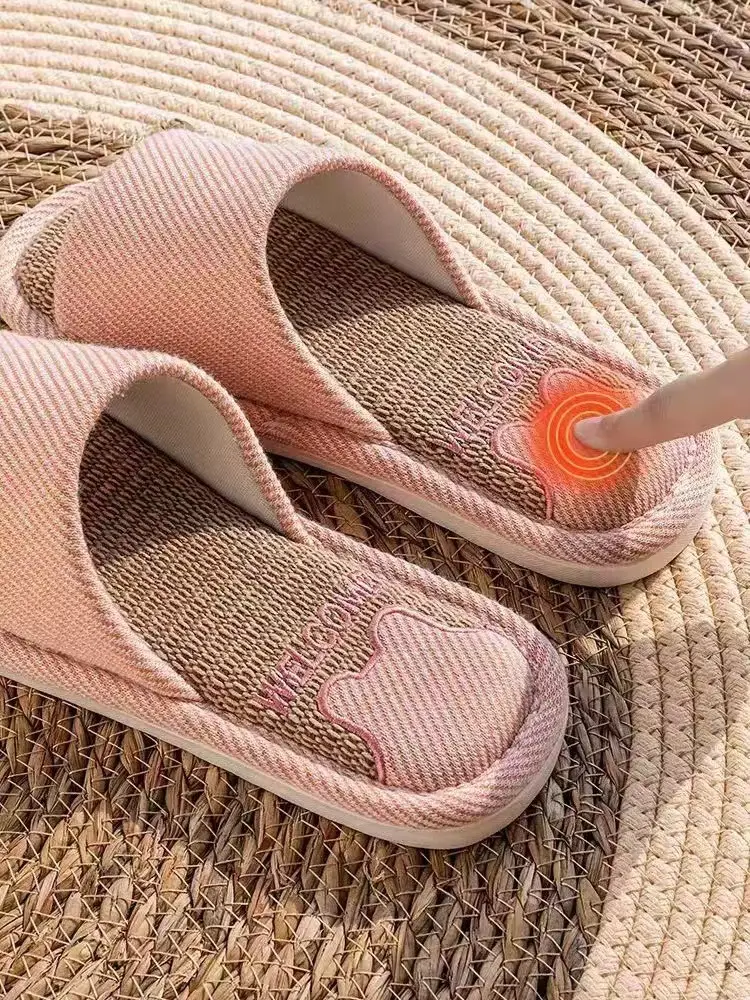 Linen Slippers Women's Spring and Autumn Four Seasons Home Indoor Slippers Household Summer Non-Slip Floor Cotton Linen Slippers for Men — feature 11
