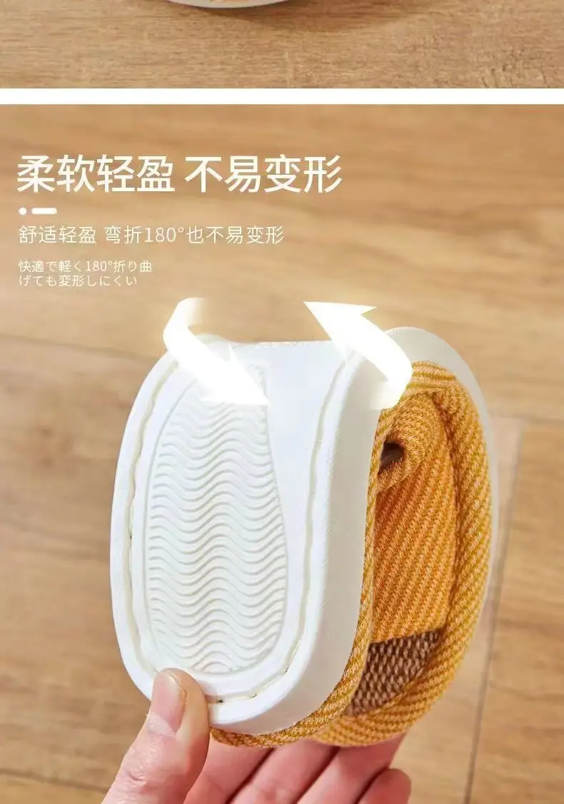 Linen Slippers Women's Spring and Autumn Four Seasons Home Indoor Slippers Household Summer Non-Slip Floor Cotton Linen Slippers for Men — feature 8