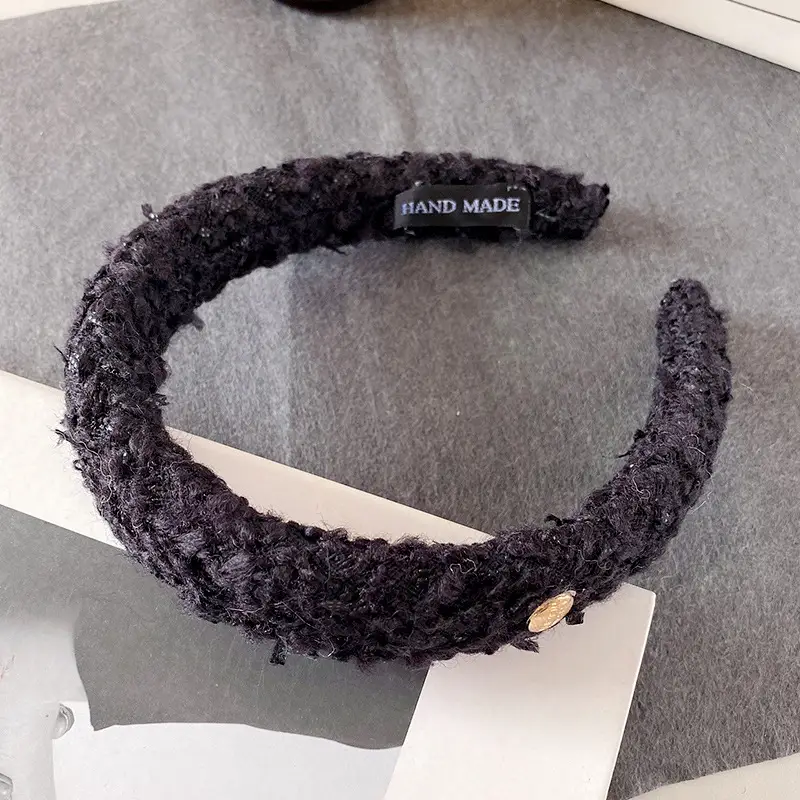 White Pleated Hair Hoop for Women Wide Bristle - Image 8