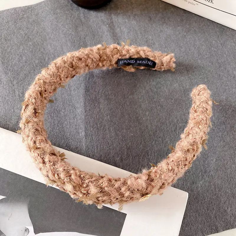 White Pleated Hair Hoop for Women Wide Bristle - Image 10