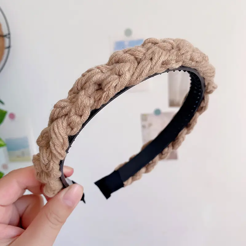 White Pleated Hair Hoop for Women Wide Bristle - Image 14