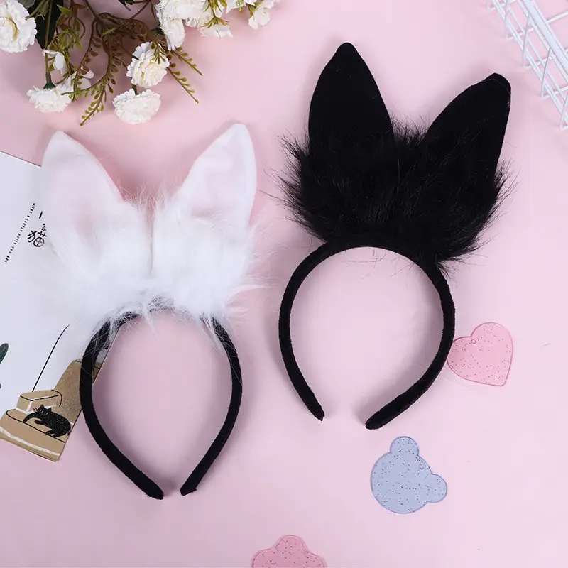 Cute Fox Rabbit Cos Cute Green Hairband with Eyes - Image 48