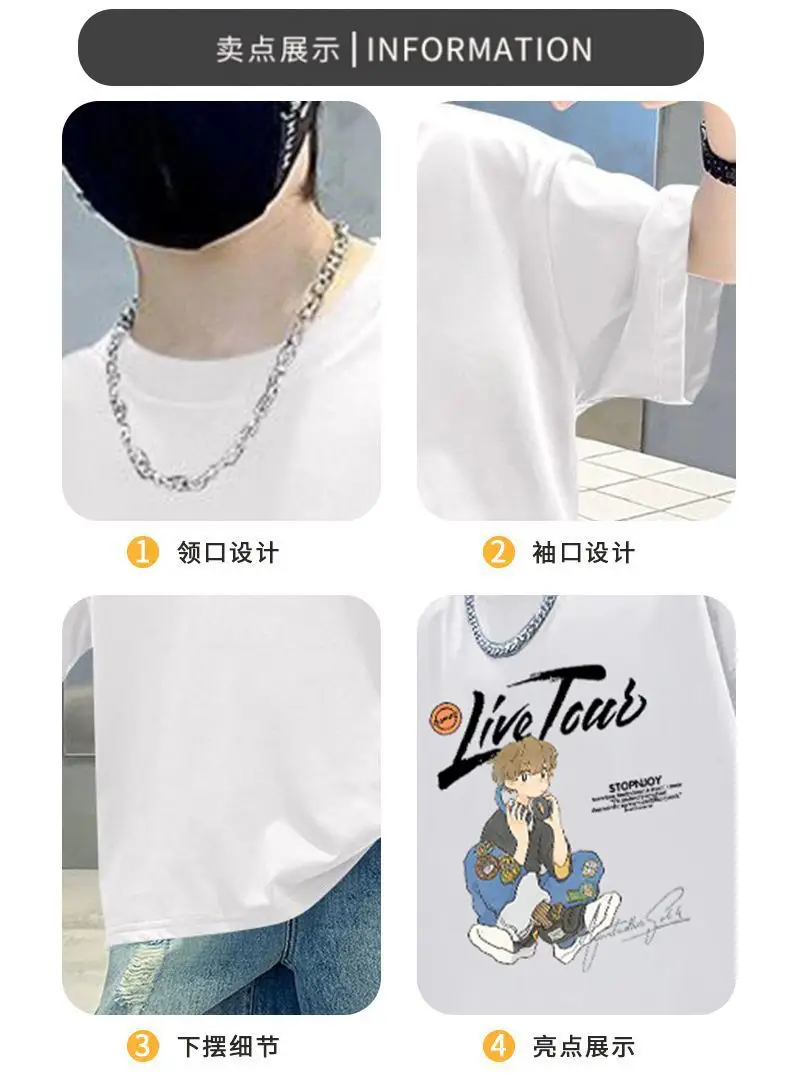 Boy's Cotton Cartoon T-Shirt Summer Wear — feature 2