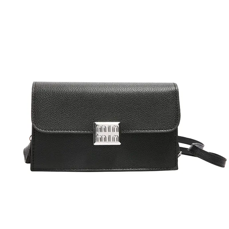 Women's Litchi Pattern Shoulder Crossbody Bag White - Image 7