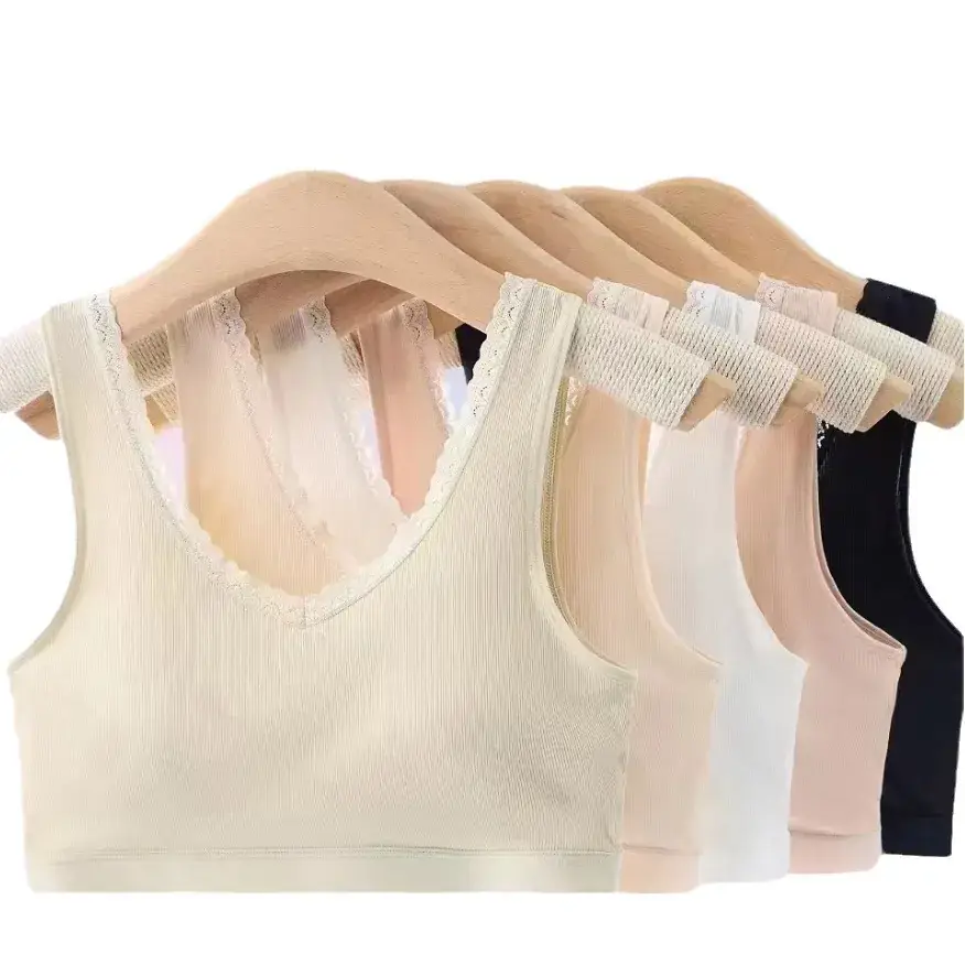 New V-Neck Lace Modal Cup Bra for Women - Image 8