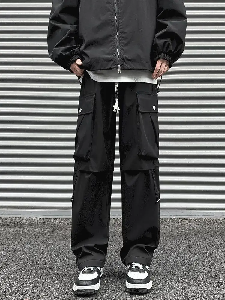 Men's American Style Cargo Pants Brown Straight Plus Size