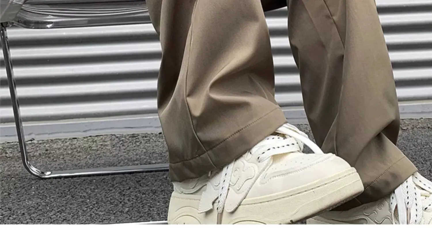 Men's American Style Cargo Pants Brown Straight Plus Size — feature 16