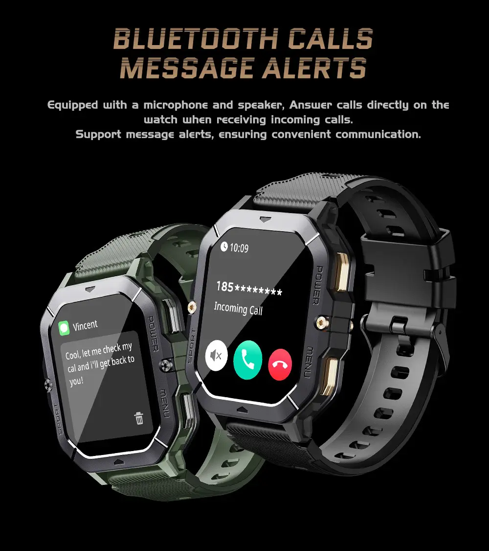 Black 3-Pointed Smart Watch with Multi-Function Display — feature 13