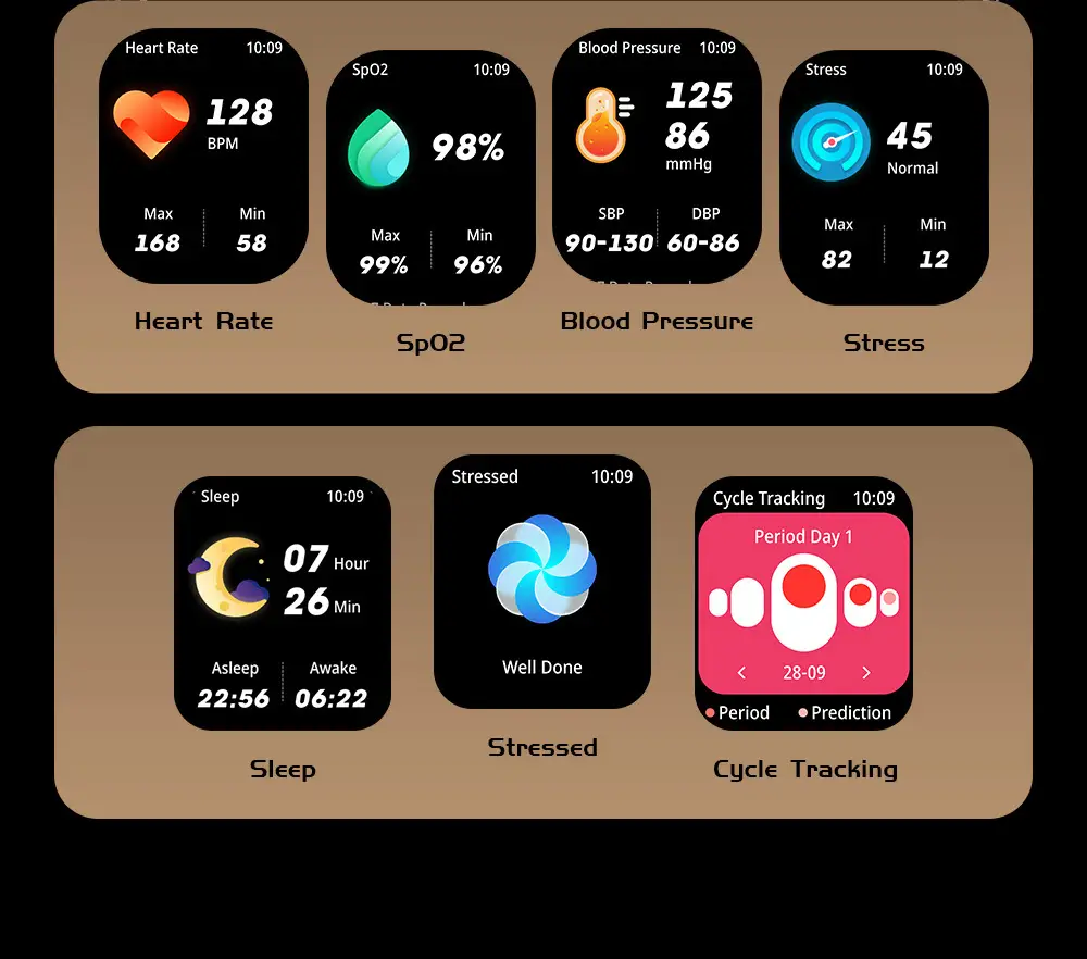 Black 3-Pointed Smart Watch with Multi-Function Display — feature 16
