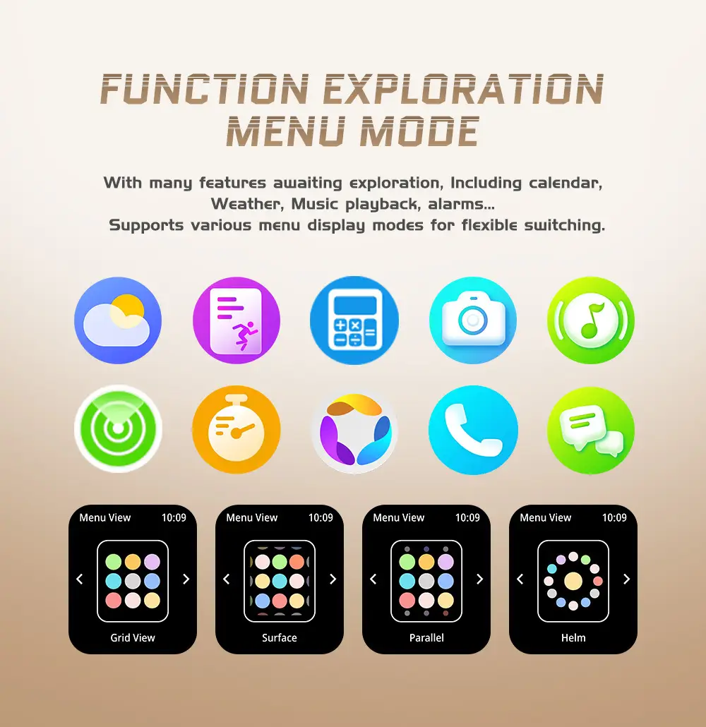 Black 3-Pointed Smart Watch with Multi-Function Display — feature 19