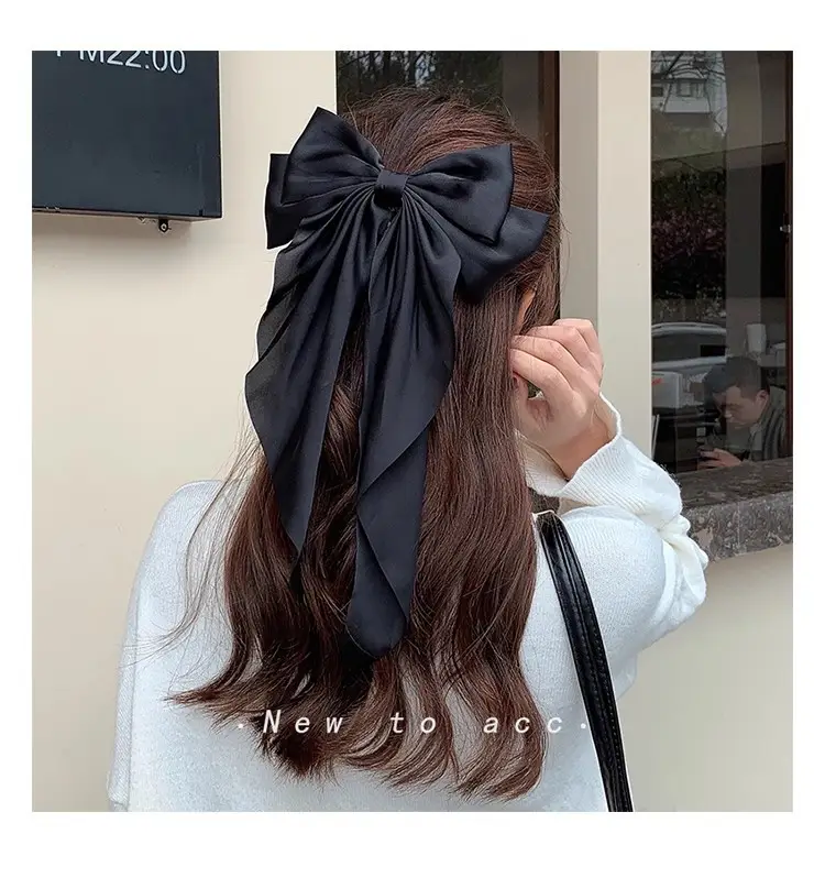 Black Large Bow Hair Clip for Women — feature 10