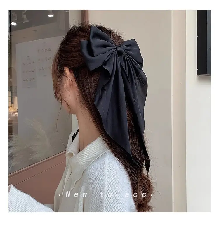 Black Large Bow Hair Clip for Women — feature 11